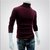 Pause Men'S Maroon Solid High Neck Slim Fit T-Shirt