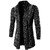 Stylogue Men's Grey Solid Cotton Lapel Collar Full Sleeve Cardigan