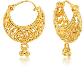 Vighnaharta Traditional Bucket Bali Alloy Gold and Micron Plated Earring