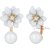 Jewels Galaxy Flowerets AD Multicolor Earrings And Rose Gold Plated Cubic Zirconia Earrings With Multicolor Stud Earring
