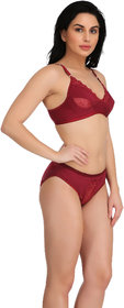 Empisto Branded lingerie set Maroon Color Cotton Fabric Bra