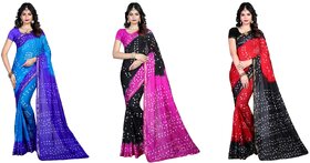 SVB Sarees Multicolour Combo Saree