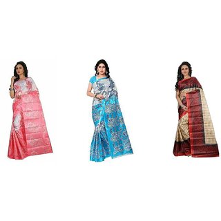 SVB Sarees Multicolour Combo Saree