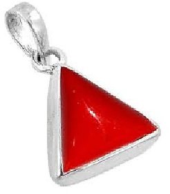 Original Stone Emerald/Moonga/ munga Pendant 7.25 ratti  Stone silver Pendant By Ceylonmine