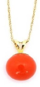 Original Stone Coral pendant /Moonga/ munga Pendant 7.25 ratti  Stone gold plated Pendant By Ceylonmine