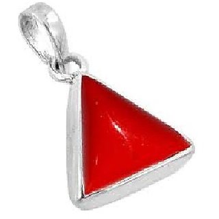 Original Stone Emerald/Moonga/ munga Pendant 7.25 ratti  Stone silver Pendant By Ceylonmine