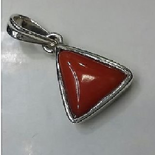 Natural red coral Pendnat Original And Unheated Precious Stone Moonga/ munga pendant 7.25 Ratti Pendant By Ceylonmine