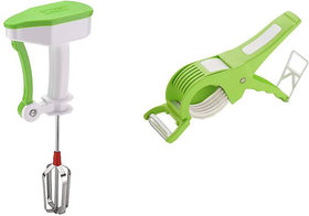 2 in 1 vegetable peeler and cutter with power free hand blender combo