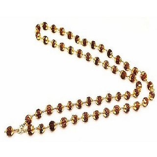 Rudraksha Gold Plated Beads Mala A1 Quality 5 Mukhi