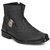 Atton men's black leather formal long boot shoes