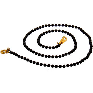 Lucky Jewellery Traditional Designer Mangalsutra Black Beads One Line Chain Necklace For Women (24-A3C-B3-B16)
