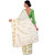 Saadhvi White Paper Silk Embroidered Saree With Blouse
