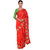 Saadhvi Red Paper Silk Embroidered Saree With Blouse