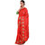 Saadhvi Red Paper Silk Embroidered Saree With Blouse