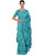 Saadhvi Turquoise Georgette Ruffel Saree With Blouse