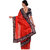 Saadhvi Red Bhagalpuri Silk Lace Saree With Blouse