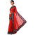 Saadhvi Red Bhagalpuri Silk Lace Saree With Blouse