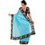 Saadhvi Turquoise Bhagalpuri Silk Lace Saree With Blouse