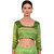 Saadhvi Green Cotton Silk Striped Saree with Blouse