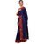 Saadhvi Navy Blue Bhagalpuri Silk Lace Saree With Blouse