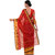 Saadhvi Red Striped Cotton Silk Saree with Blouse