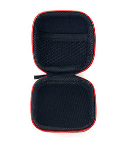 Tinsley Nylon Zipper Headphone Case  (Black, Red)