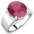 Certified Ruby 7.25 Ratti Stone Ring Original  Natural Manik Silver Plated Ring Adjustable Ring For Unisex By CEYLONMINE