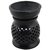 Freshings Paleva Polished Jaali Work Oil Burner / Oil Diffuser (Black, 7.6 Cm X 7.6 Cm X 10.2 Cm)