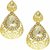 MissMister Brass Gold finish CZ Studded Pear shape Earrings for Women Girlslatest