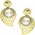MissMister Brass Gold finish CZ Studded Floral shape designer Earrings for Women Girls