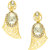 MissMister Gold Finish Brass CZ Studded Bell design fashion Earrings for Women Girls