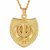 MissMister Gold Plated Sikh Sardar Khalsa Shield Khanda Chain Pendant Punjabi
