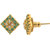 MissMister Gold Plated Pearl and Imitation Emerald Fashion Pendant with Earring Women