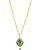 MissMister Gold Plated CZ Studded, Green and Red Meenakari with Kundan, Pear Shape, Chain Pendant Ethnic Necklace Jewellery for Women