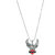 MissMister Silver Plated Red with Black Band, Flying Eagle Chain Pendant Bikers Chain Necklace Jewellery for Men