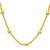 MissMister 24 KT Gold Plated Ball & Rope Design, 22 Inch Chain for Men and Women