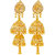 MissMister Gold Finish Umbrella Chandelier long Jhumki for Women