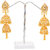 MissMister Gold Finish Umbrella Chandelier long Jhumki for Women
