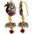 MissMister Gold Finish Rich Meenakari Peacock Drop Fashion Jhumki For Women