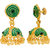 MissMister Gold Finish Meenakari C/Z Fashion Jhumki For Women