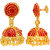 MissMister Gold Finish Meenakari Drop Fashion Rasrawa work Jhumki For Women