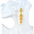MissMister Gold Finish Mirror Work Chandelier Jhumki Drop Earrings For Women