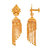 MissMister Gold Finish Umbrella Shaped Small And Stylish Fashion Jhalar Jhumki For Women