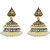MissMister Gold Finish Pearl And C/Z Stud Ethnic Traditional Bridal Festival Jhumki Earrings For Women