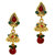 MissMister Gold Finish Red Quartz Drop Stud Jhumki Earring jewellery For Women