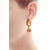 MissMister Gold Finish Red Meenakari Pearl Beaded Peacock Dangle And Drop Jhumki Earrings For Women