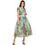 Saadhvi Green Georgette Floral Print Stitched Western Dress