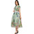 Saadhvi Green Georgette Floral Print Stitched Western Dress