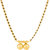 MissMister Gold plated Brass Double wati with black bead Mangalsutra Necklace jewellery for Women