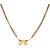 MissMister Gold Plated Brass, Two Laxmi Coin with Black Beaded Traditional Mangalsutra Tanmaniya for Women